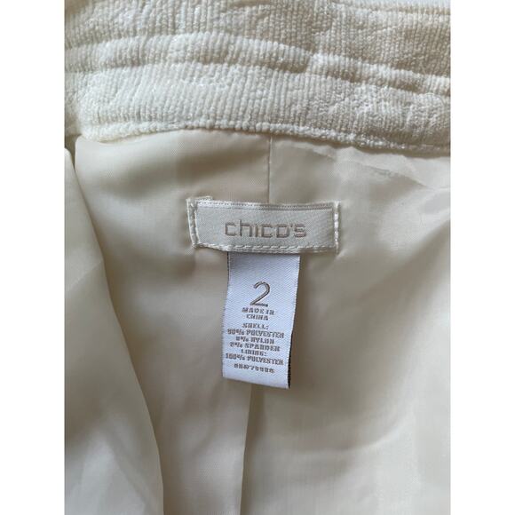 chicos fall cardigan jacket ivory size 2 | large - Picture 7 of 7